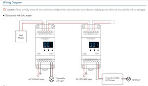 DT-D 100-240VAC DALI AC Triac диммер с фазовым отключением 1-канальный светодиодный контроллер DALI с кабелем (DT4)