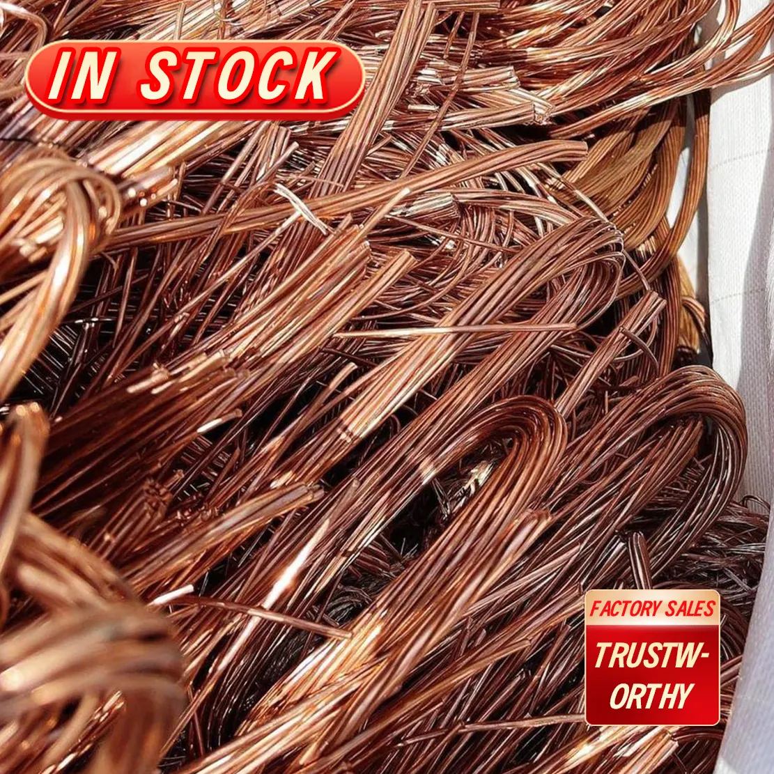 Efficient Recycling Option: Bulk Copper Wire 99.9% purity red bright Waste copper scrap Available Now
