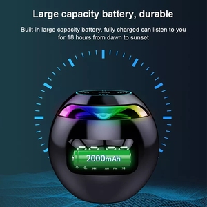 G90S Mini bluetooth hoparlör taşınabilir sütun kablosuz hoparlör ses kutusu ile LED ekran alarmı saat TF kart MP3 müzik çalma - Product Image 3