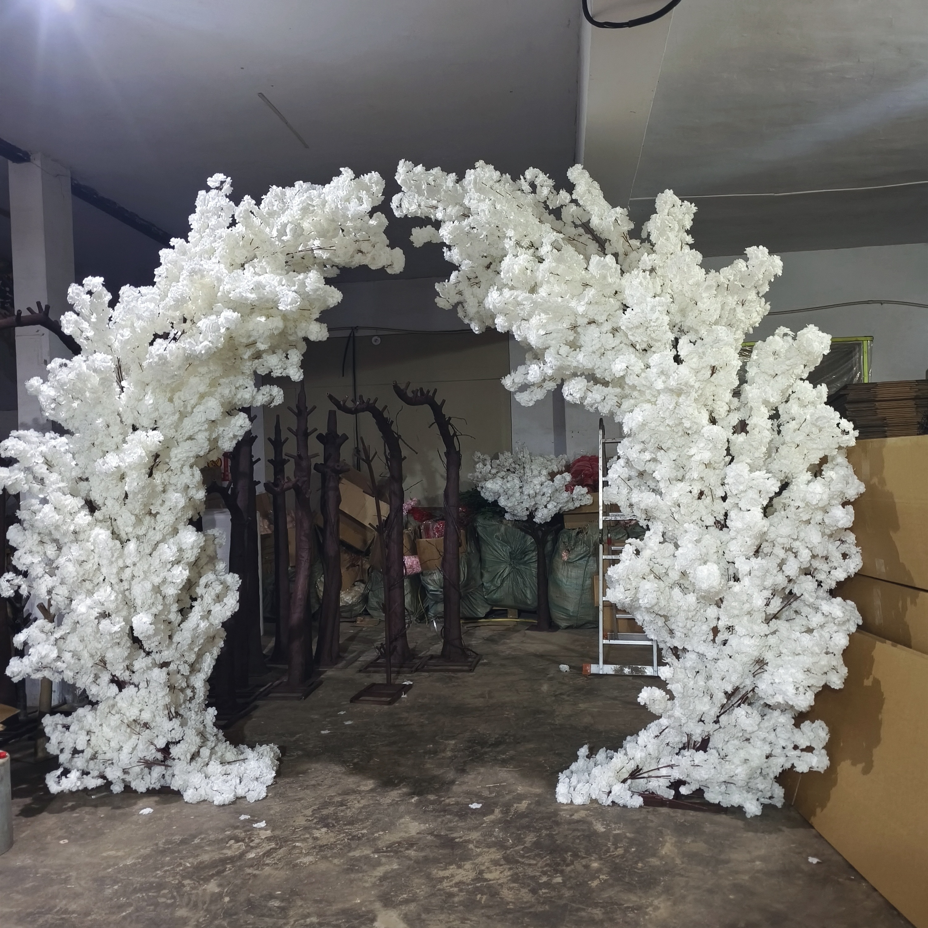 Cherry Blossom Flower Row Tree Arch 1