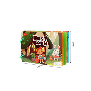 CE, CPC EN71 giấy chứng nhận nhà máy giá giáo dục sớm phim hoạt hình yên tĩnh cuốn sách dính lặp đi lặp lại cuốn sách bận rộn với gói vật liệu thủ công - Product Image 3