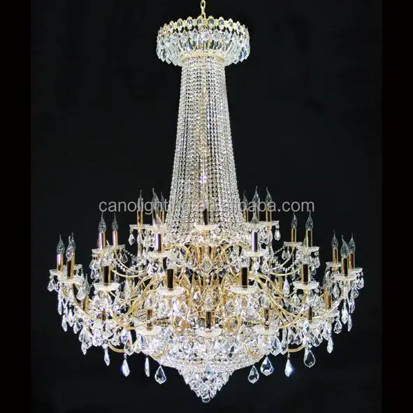 Candelabro de Cristal de boda de Imperio Francés, lámpara colgante de velas de Cristal de lujo para decoración Interior de Hotel y hogar