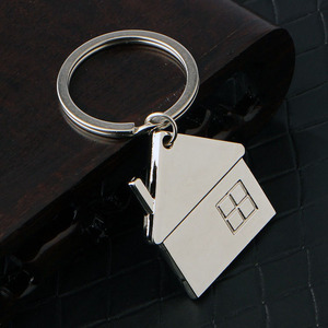 Cheap Real Estate <strong>Key</strong> Chain Engraved Sublimation Metal Keyholder House Shape Logo Custom Keyring Keychain - Product Image 6