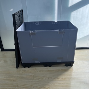 Wholesale Price Heavy Duty Nestable Plastic Sleeve Box Solid Bulk <strong>Container</strong> for Auto Part <strong>Logistics</strong> Storage Easy Collapsible Box - Product Image 2