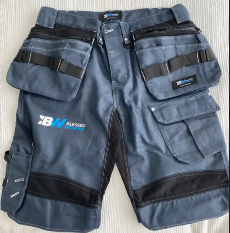 Abbigliamento da lavoro pantaloni di cotone poliestere ingegneri en 1149-5 di disegno per Americano abiti da lavoro cargo shorts in denim