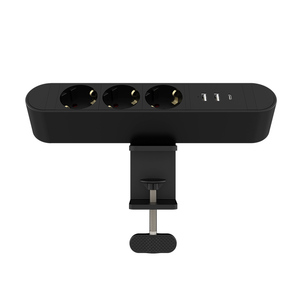 Multiple 3-gang <strong>Way</strong> Electrical Switch Power <strong>Socket</strong> With 2usb for Meeting Room Desk Clamp Electric Extension - Product Image 2