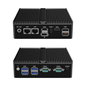 Mini Server Fanless Celeron N5105 N6000 3215u 4Core automazione del Computer industriale Win11 Pfsense IoT 2LAN 2HD DP Type-c 4G Lte - Product Image 1