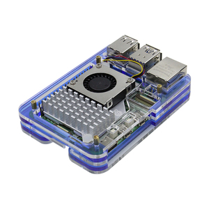 Raspberry Pi 5 Estuche acrílico azul Compatible con Raspberry Pi 5 Carcasa de enfriador activo oficial para Raspberry Pi 5 4GB 8GB - Product Image 1