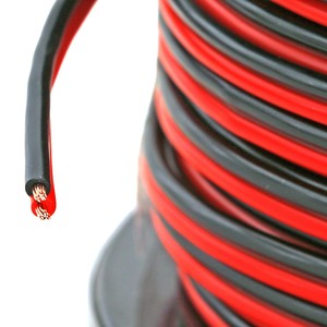Sıcak satış boyutu 22awg kablosu kırmızı ve siyah elektrik teli RVB güç hoparlör kablosu kırmızı ve siyah hoparlör elektrik kablosu elektrik teli