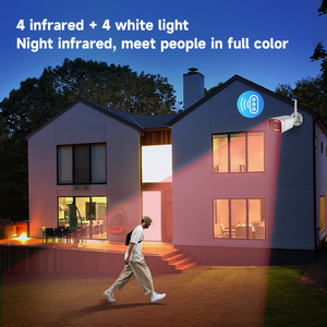 Rilevamento del nuovo Design allarmante visione notturna luce umana del movimento di localizzazione doppia fonte di luce esterna cctv telecamera a rete - Product Image 4