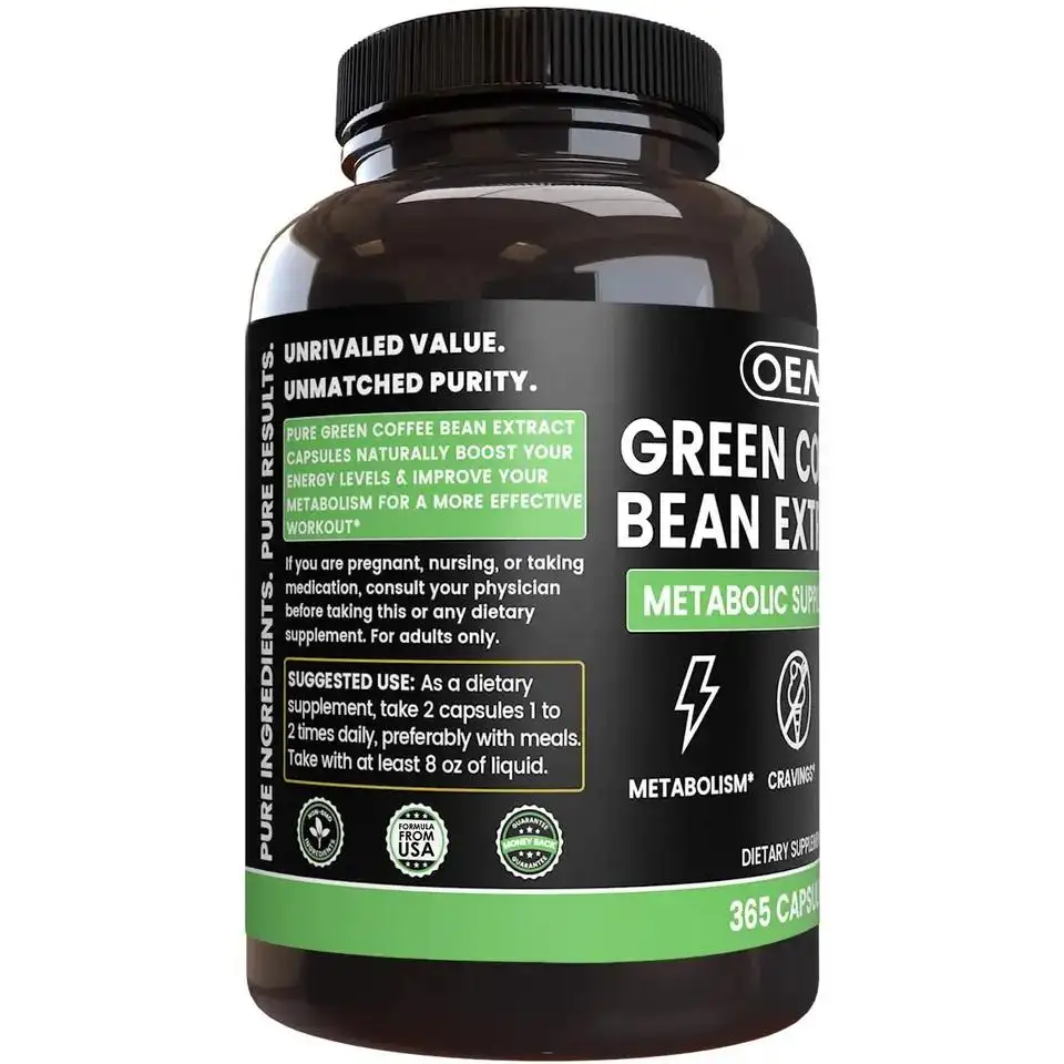 Fat Burner Weight Loss Capsule Metabolism Booster Dietary Fiber Wholesale Slimming Capsule Green Coffee Bean Extract OEM