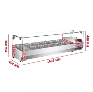 Chất lượng cao <span class=keywords><strong>salad</strong></span> bảng thương mại tươi-giữ tủ máy tính để bàn <span class=keywords><strong>salad</strong></span> tủ lạnh hiển thị - Product Image 6