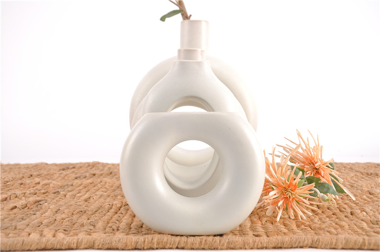 White ceramic vases nordic minimalism style decoration for centerpieces kitchen office vase decoration for home