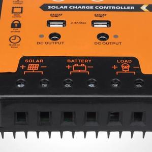 30A 50A 70A MPPT PWM solare regolatore di carica 12V 24V Dual USB solare regolatore con grande LCD IP32 PV Controller di carico Timer - Product Image 5
