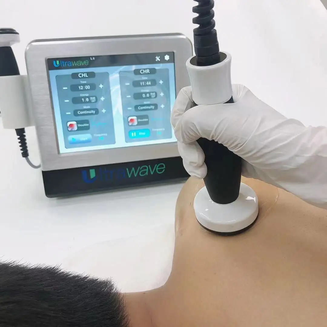 Máquina de fisioterapia terapéutica con ultrasonido 2 en 1 para aliviar el dolor