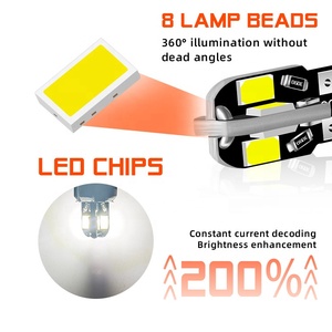 TGZ 8SMD dekoder LED T10 ampul 12V Decoder dekoder ile Side Marker işık 194 168 genişlik gösterge lambası - Product Image 3