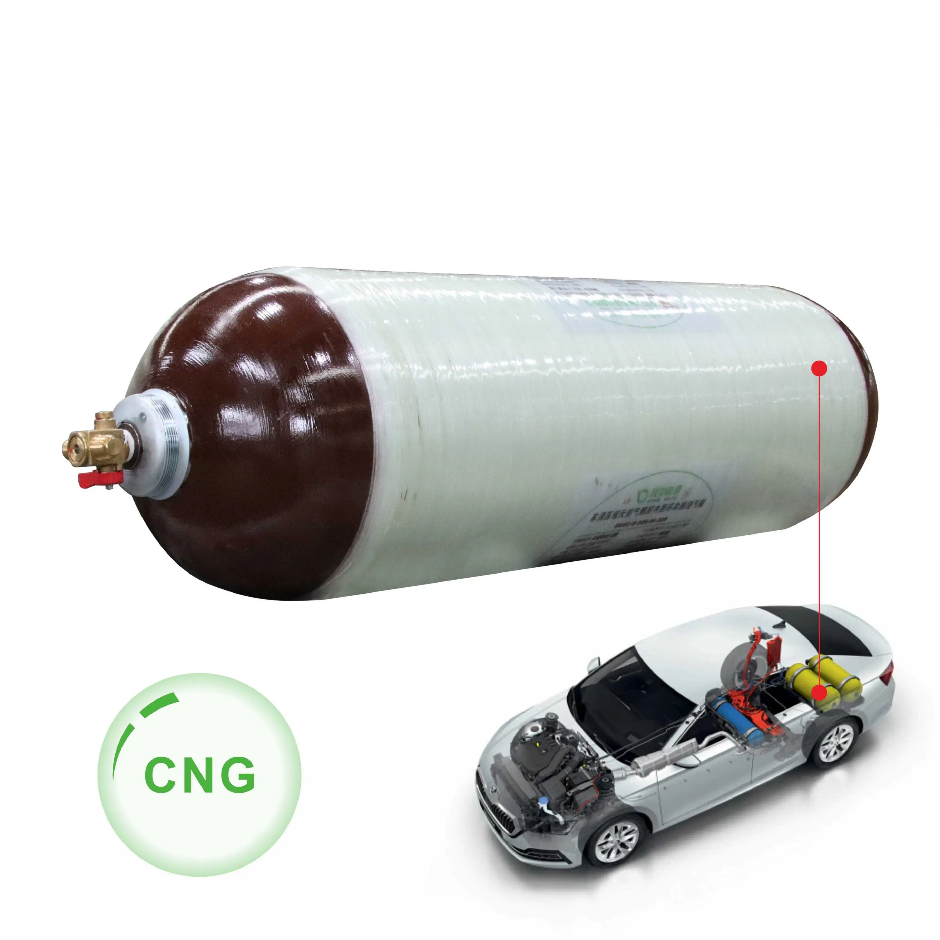 Venta al por mayor 30CrMo tanque de gas del coche CNG cilindro Tipo 2 80L cilindros de gas GNV tanque de gas