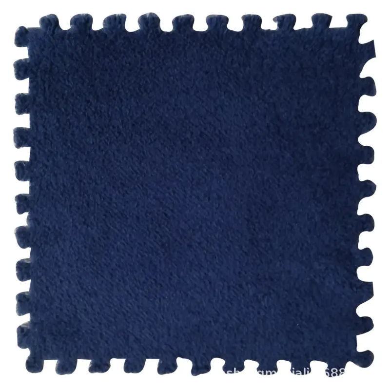 Pelúcia macia Baby Furry Play Mat Tapetes infantis de espuma EVA Puzzle Mat infantil Interlock Floor Mats Não tóxico Kids Carpet Jiangsu