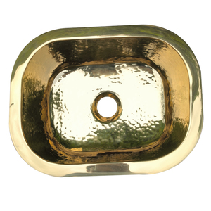30.5cm Undermount <strong>Drop</strong>-in Hand Made <strong>Rectangular</strong> Shiny Gold Stainless Steel Wash Basin <strong>Sink</strong> for Bathroom - Product Image 6