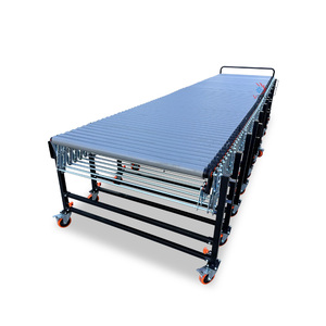 Factory Direct Supply Rubber-coated Anti-slip V Belt Roller <strong>Conveyor</strong> Line Retractable Roller <strong>Conveyor</strong> for Boxes <strong>Unloading</strong> - Product Image 1