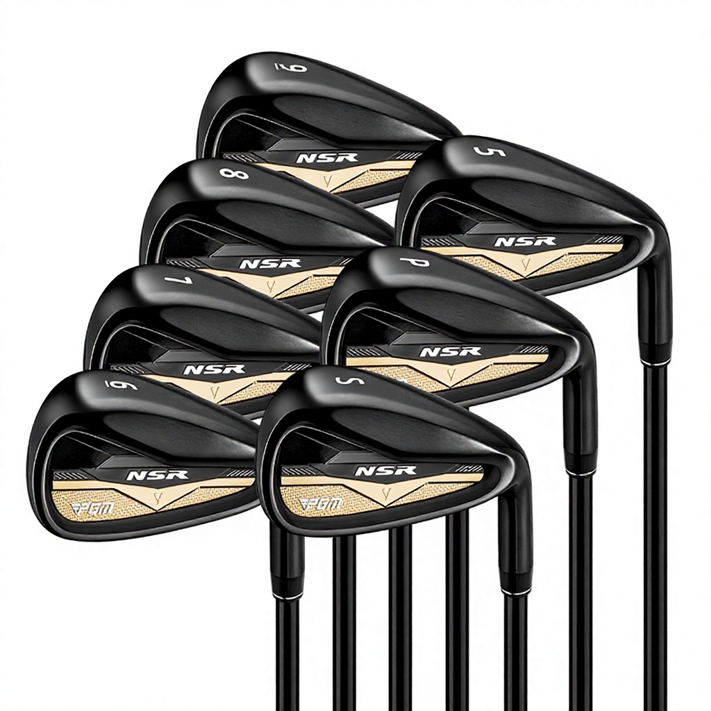 Black Iron set of 7 clubs-rgrade carbon shafts mtg056
