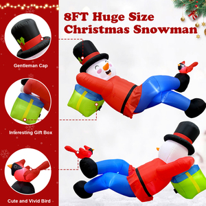 Giáng sinh bên ngoài trời trang trí <span class=keywords><strong>Inflatable</strong></span> <span class=keywords><strong>Snowman</strong></span> với bắt chéo chân cho trang trí lễ hội <span class=keywords><strong>Inflatable</strong></span> Santa Claus - Product Image 4