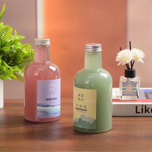 Beyaz üstleri ile 500ML 375ML 350ML yeni tasarım özel içecek konteyner PET plastik meyve suyu şişesi - Product Image 4