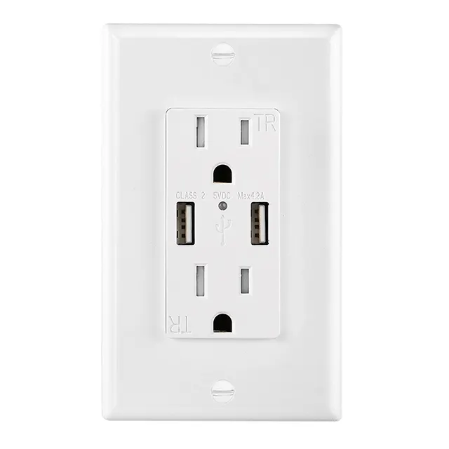 CGA Maison Intelligente US/AU standard 5V 4.2A Double Prise de courant USB Prise Murale