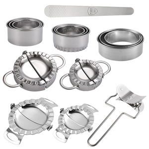 Dụng Cụ Làm Bánh Manjia Bánh Bao Khuôn Ép Bằng Tay Khuôn Làm Bánh Bằng Thép Không Gỉ Bộ Dụng Cụ Làm Bánh Bao Nhồi Muỗng Bột Vòng Cắt - Product Image 2