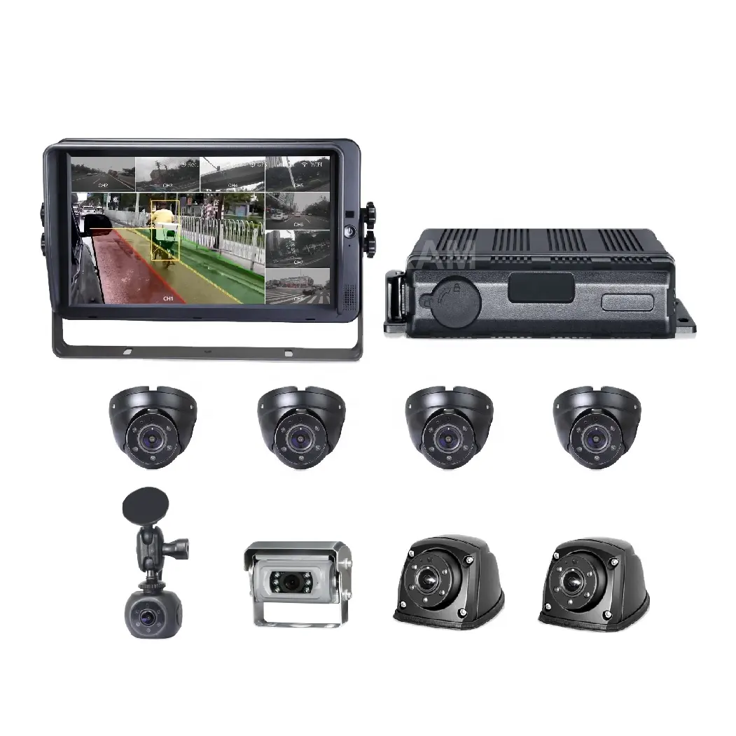STONKAM 8 cámaras MDVR 3G 4G GPS WiFi camión DVR para vehículo con monitoreo de comportamiento del conductor DFMS