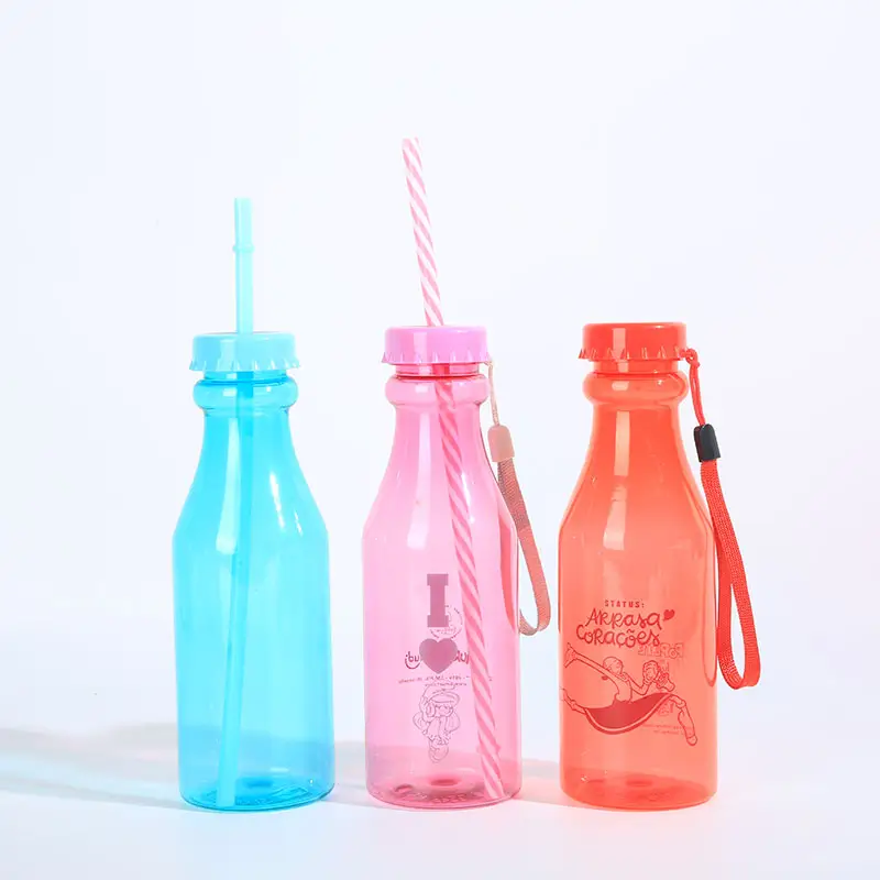 Groothandel Transparant Sap Theedrank Plastic Melkfles 350Ml Sippy Plastic Fles