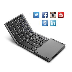 Tri-Fold <strong>Touchpad</strong> <strong>Mini</strong> <strong>Keyboard</strong> with <strong>Touchpad</strong> Three System Compatible Wireless <strong>Keyboard</strong> Folding <strong>Keyboards</strong>