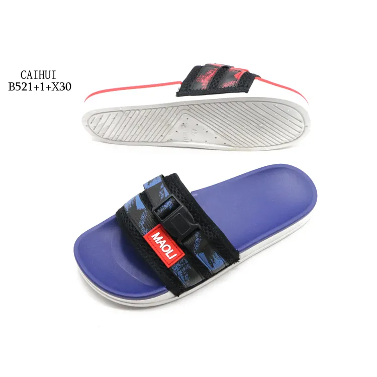 تصميم جديد الرجال PVC صندل حذاء الشاطئ للرجال الأسود الصيف Chappal