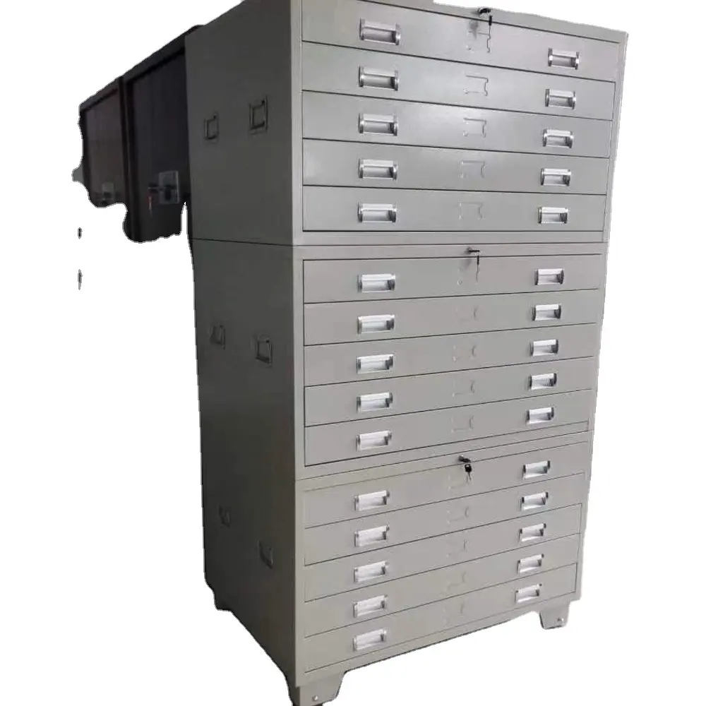 Gabinete de mapa de papel de Metal A0 de alta calidad, archivador de 5 cajones, gabinete de almacenamiento de dibujo de archivos de papel A1 de acero