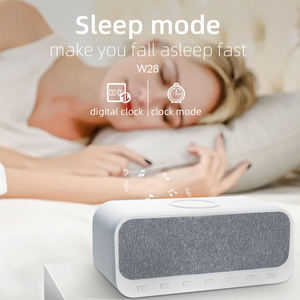 Bluetooth soundbox 15w wireless fast charger tessuto uso domestico altoparlante sveglia portatile per macchina del suono