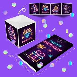 DIY patlayan doğum günü hediyesi kutu konfeti Pop up sürpriz kutusu - Product Image 5