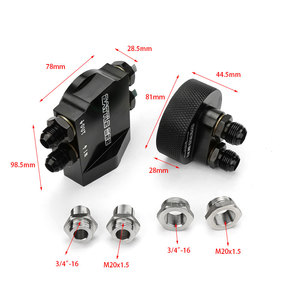 SYPES Custom car universale radiatore olio filtro sandwich calibro sensore temp adattatore piccola piastra olio filtri alloggiamento macchina OEM