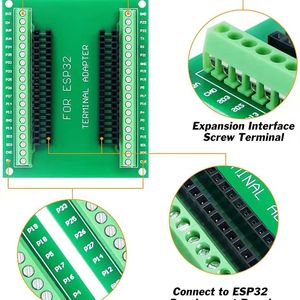 ESP-WROOM-32 scheda di sviluppo del microcontrollore ESP32 scheda di espansione Breakout con 1 in 2 GPIO per la versione stretta a 38pin