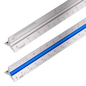 建築家とエンジニアのための6 "または12" 三角形比スケールアルミニウム定規 - Product Image 4