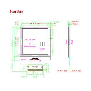 Werkseitige Lieferung 128128 128x128 cog fpc lcd display - Product Image 4