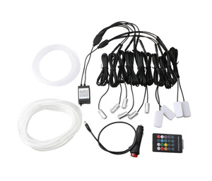 ไฟ LED 10 In 1 RGB Led 8M อเนกประสงค์,ไฟเส้นใยแสงล้อมรอบภายในรถยนต์ควบคุมด้วยแอปโคมไฟสร้างบรรยากาศตกแต่งรถยนต์ - Product Image 2