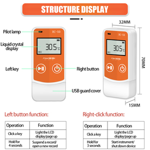 AIKESI RC-60 <strong>Temperature</strong> and Humidity Data <strong>Logger</strong> LCD Display USB Digital <strong>Temperature</strong> Humidity Meter Data <strong>Logger</strong> <strong>Temperature</strong> - Product Image 3
