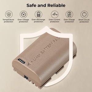 K & F Concept LP-E6NHカメラバッテリー充電器、タイプC直接充電インターフェース交換用バッテリー (2バッテリー) - Product Image 4