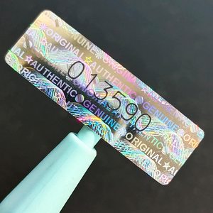 Benutzer definierte gefälschte Hologramm aufkleber PET-Material mit einzigartigen Codes und dynamischen Mustern für Promotion Void Label - Product Image 1