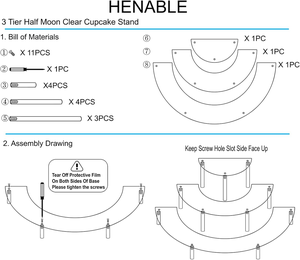 Acrylic 3 Tier Bán Nguyệt Hiển Thị Đứng Hiện Đại Rõ Ràng Lưu Trữ Kệ Hiển Thị Cho Pop Con Số Đồ Chơi Mỹ Phẩm Nước Hoa - Product Image 6