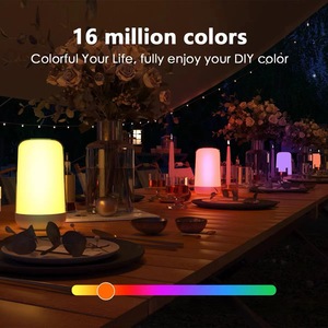 <strong>RGB</strong> LED Intelligent Simple Table Lamp Bedroom Bedside Lamp bluetooth APP Control Smart Night Light Ambient Light - Product Image 5