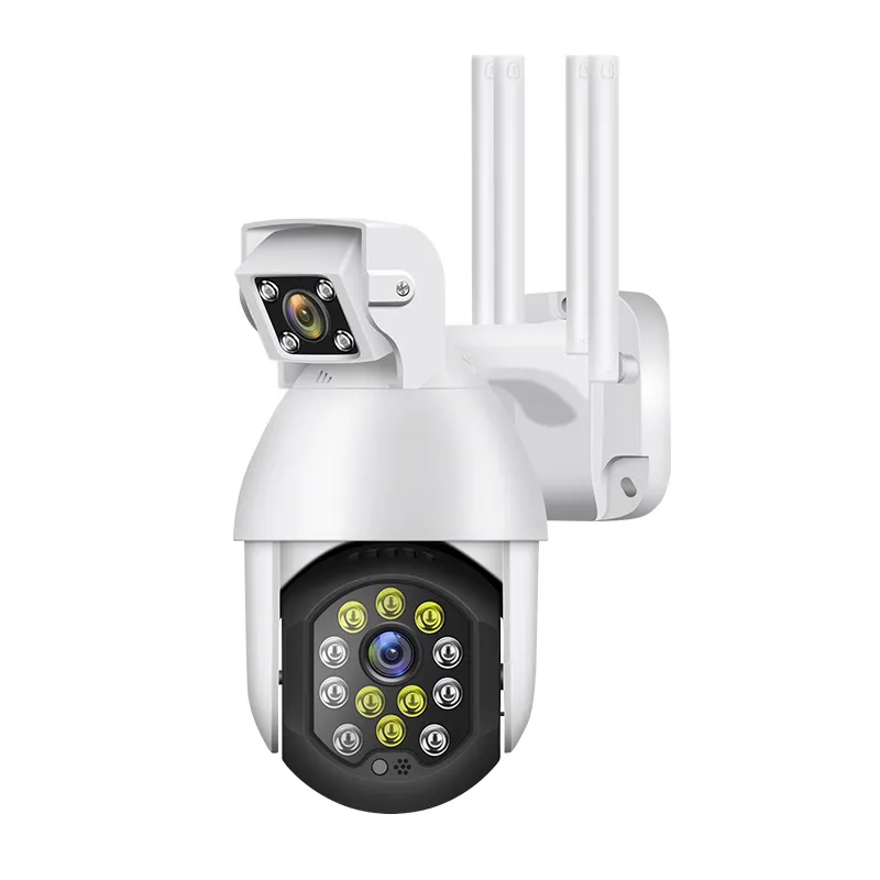 Cámara IP de seguridad CCTV con seguimiento de movimiento automático, lente Dual, 1080P, Wifi, IR, PTZ