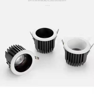 Fabrika doğrudan gömülü yuvarlak ayarlanabilir led gömme 7w 12w 15w downlight dim anyti parlama spot downlight siyah - Product Image 5