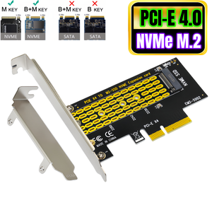 M.2 SSD เป็น PCI Express 4.0 X4อะแดปเตอร์การ์ด Riser PCI-E TO NVMe PCIe และ SATA NGFF dual Protocol SSD การ์ดขยายคีย์ M คีย์ B - Product Image 5