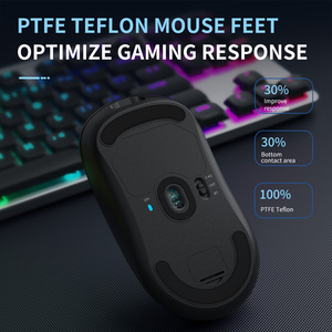Fabbrica 6 pulsanti programmabile Pixart 3395 sensore 26000DPI Triple-Mode mouse personalizzato mouse wireless per computer ricaricabile